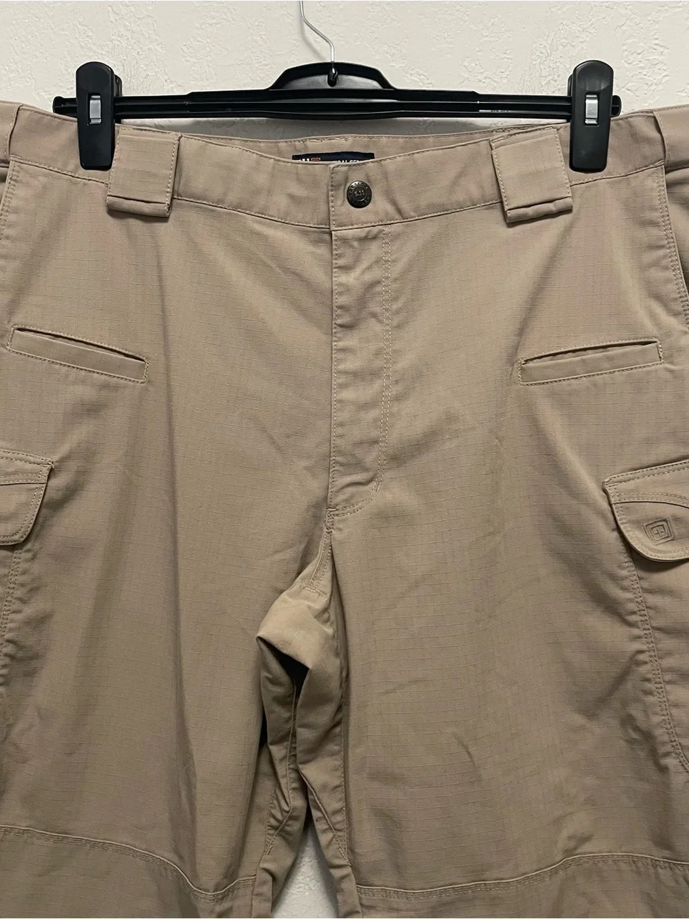 5.11 Tactical Pants Mens 40X30 Beige Cargo Ripstop Relaxed Fit Workwear
